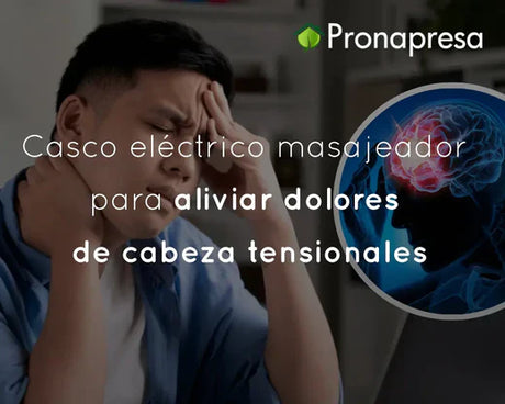 Casco eléctrico masajeador para aliviar dolores de cabeza tensionales