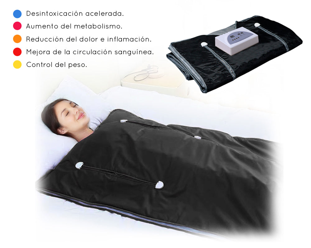 Beneficios del la Sabana Sauna Detox Infrarroja Bi-zona de 8 capas