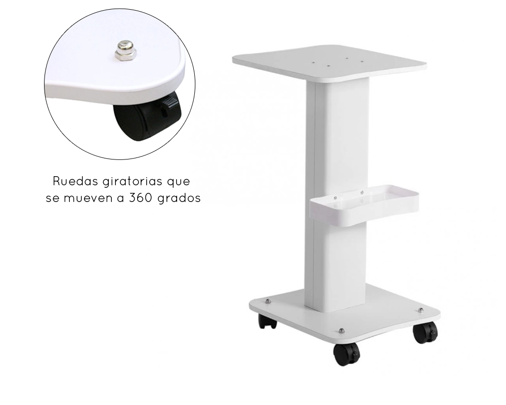 Mueble Auxiliar para Tratamientos de Spa, Home Spa, carrito auxiliar para spa con rueditas giratorias