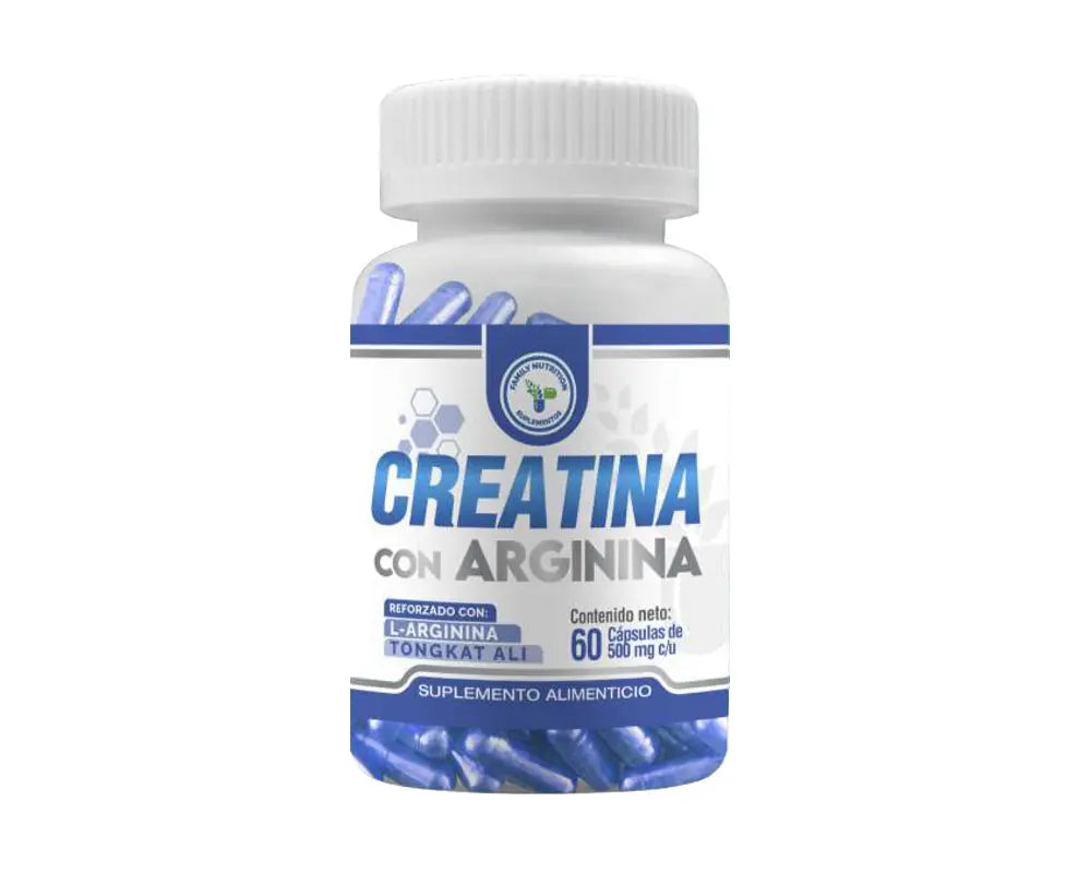 Creatina con Arginina Incrementa la fuerza y el desarrollo de masa muscular
