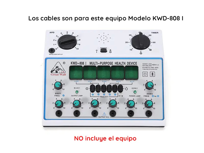 Cables de repuesto para electroestimulador great wall KWD-808-i
