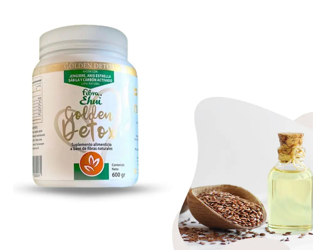 Para qué sirve la Fibra Ehui Golden Detox Apoya la limpieza del hígado graso Contribuye a reducir colesterol y triglicéridos