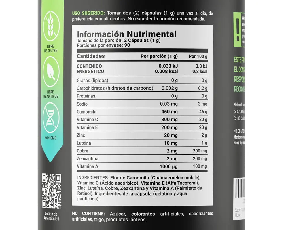 Ingredientes y Beneficios Vsion Blend B Life | Mezcla Óptica Apoya la función visual Propiedades antiinflamatorias