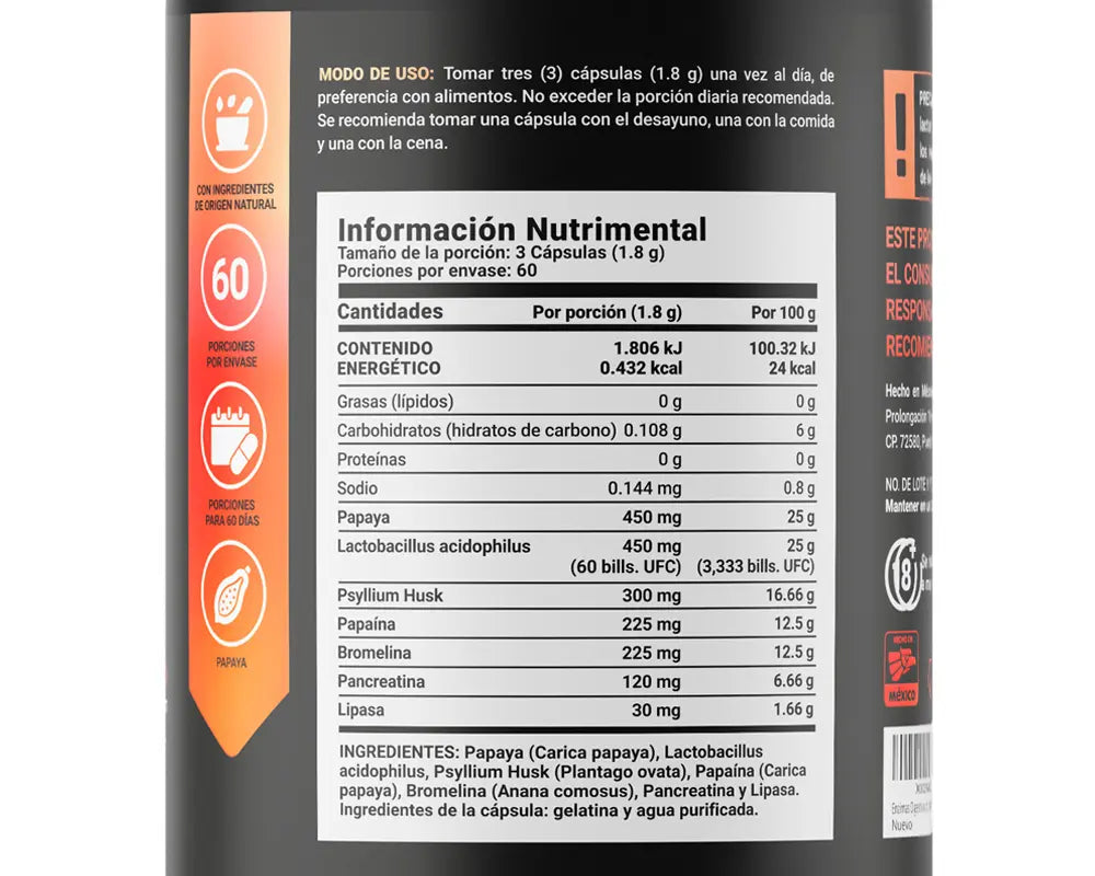 Enzym Blend B Life | Enzimas Digestivas Promueve el equilibrio intestinal Propiedades antiinflamatorias