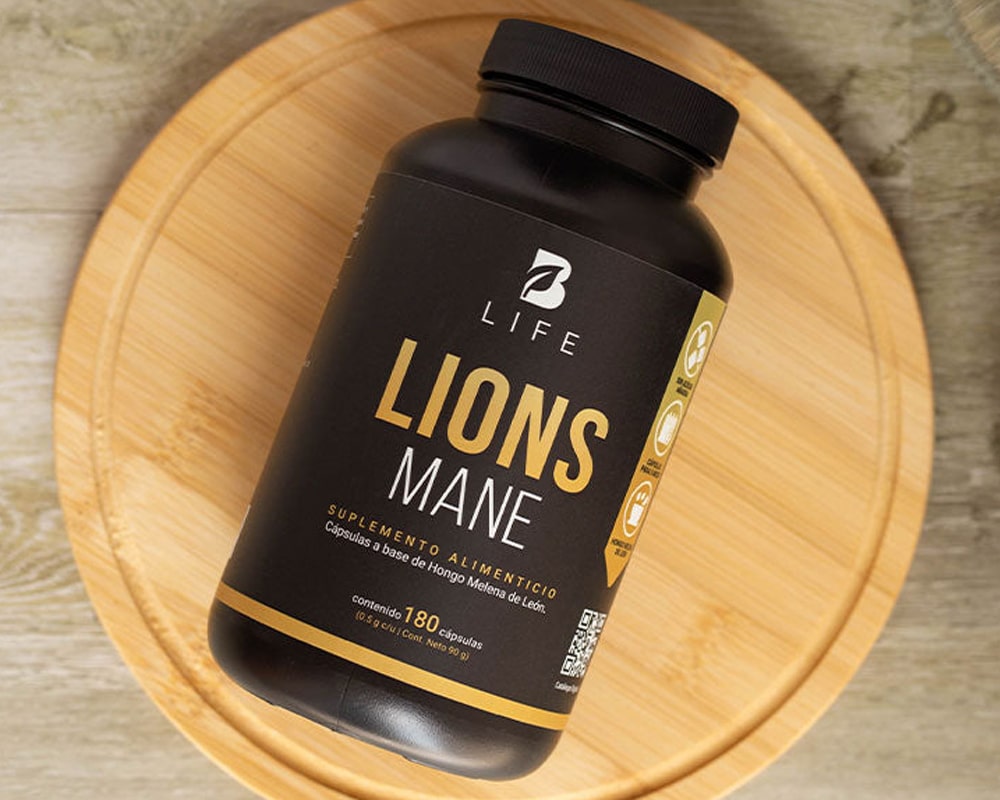 Lions Mane Blend B Life | Hongo de Melena de León Neuroprotector Reduce la inflamación Ayuda a combatir la ansiedad y la depresión