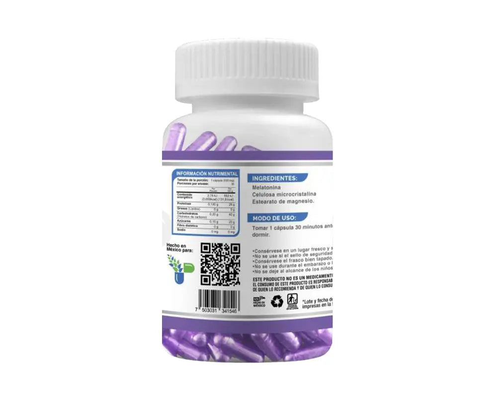 Ingredientes de Mela-tonina 5mg Favorece un descanso profundo y reparador