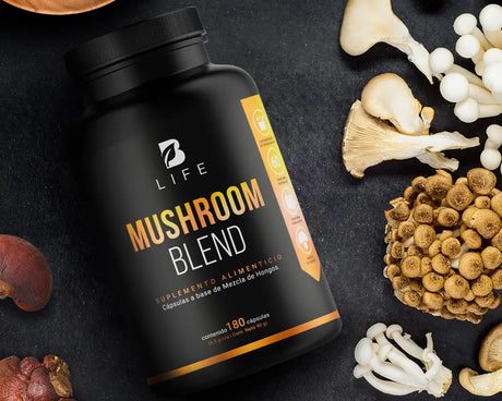Mushroom Blend B Life al mejor precio Ayuda a reducir colesterol Propiedades antiinflamatorias, antibacterianas, inmunomoduladoras, antioxidantes, antivirales y anticancerígenas