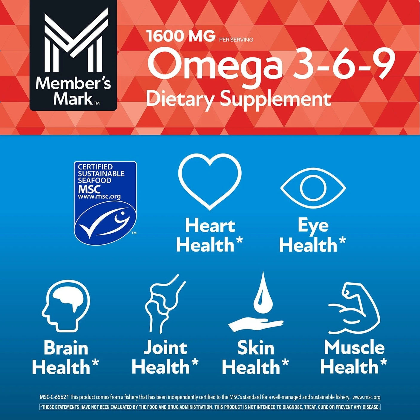 Omega 3-6-9 Member's Mark Tuna Oil 300 Salud de la Piel y el Cabello