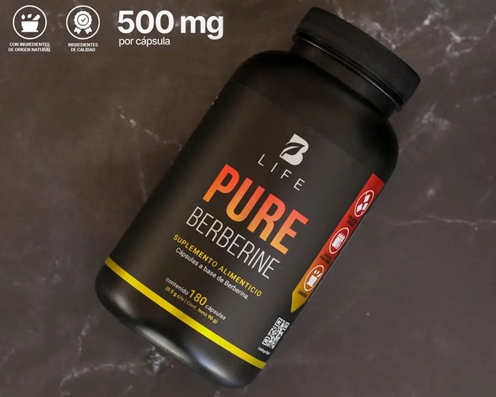 Pure Berberine | Berberina Pura Reduce el azúcar en sangre mejora los niveles de colesterol y triglicéridos