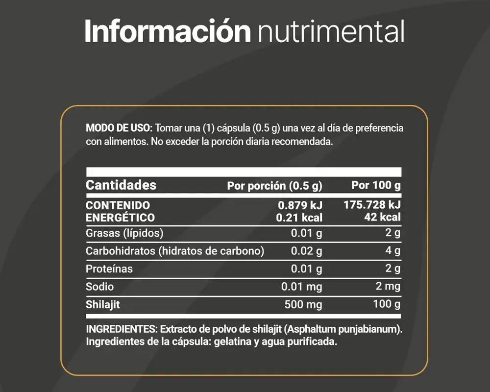 Ingredientes Pure Shilajit B Life Estimula la función cerebral Mejora el rendimiento sexual y la fertilidad