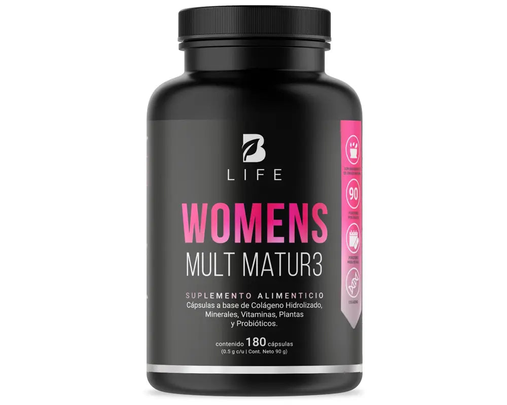 Beneficios Womens Mult Matur3 B Life | Multivitamínico para Mujeres +40 Mejora la salud ósea