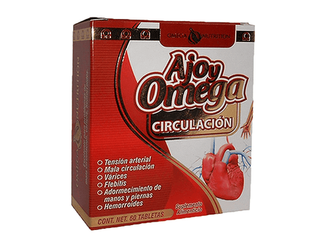 Ajo y Omega Circulación - Tienda Naturista Pronapresa - Ahuhuete, Ajo, Ajo Rey, Ajo y Omega, Ajo y Omega Circulación, analgésicas, Analgésico, arnica, Castaño de Indias, circulación, Complementos Alimenticios, desinflamatorio, dolor, Dolores, flebitis, Ginkgo biloba, Ginko Biloba, hemorroides, inflamacion, Limpia Plata, Nogal, omega, omega 3, presion arterial, productos naturales, Sistema Circulatorio, Suplementos Alimenticios, tension arterial, varices, venas, Zarzaparrilla