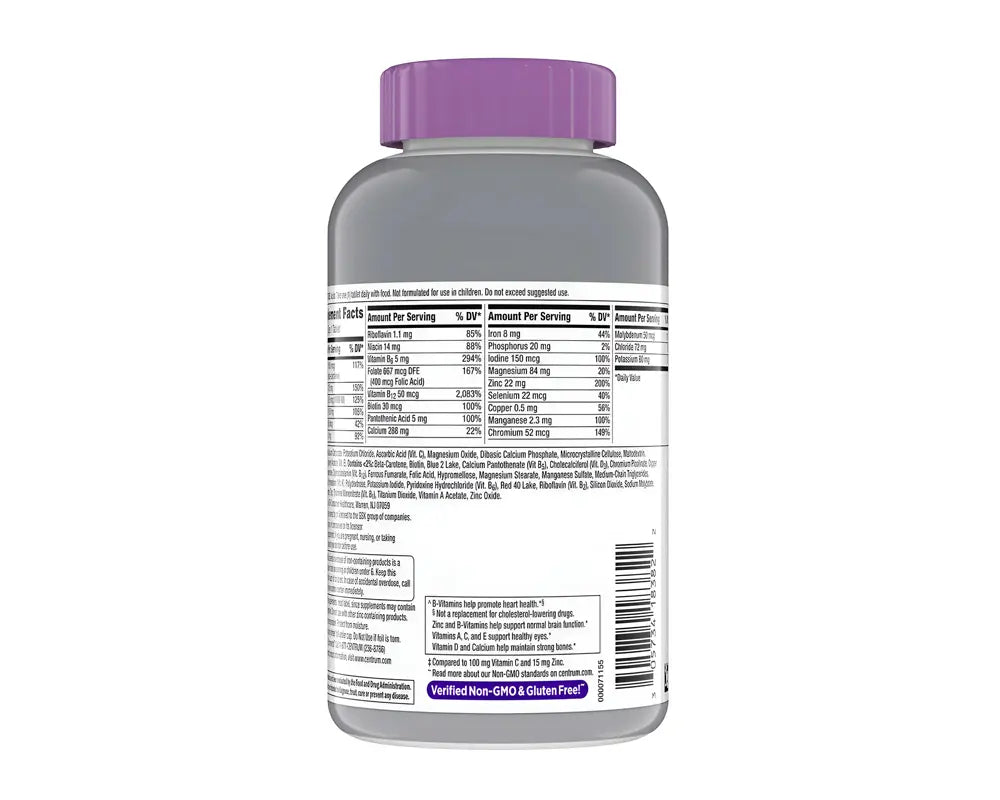 Centrum Silver Women 50+ 275ct Fortalece los huesos y mantiene una función muscular saludable.