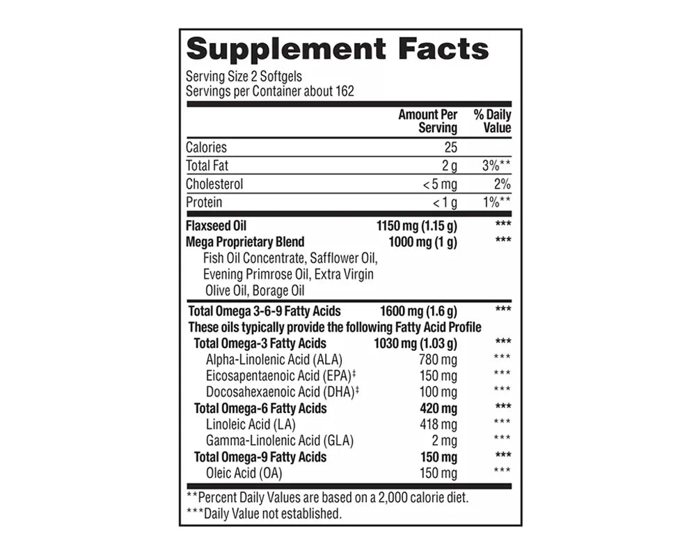 Ingredientes Omega 3-6-9 Member's Mark sistema nervioso sano salud general