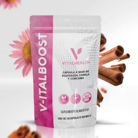 Ingredientes V-italboost - Tienda Naturista Pronapresa - Ajo, alergia, Alergias, Alholva Fenogreco, antibiótico, Canela, Cayena, Complementos Alimenticios, Cúrcuma, equinacea, Fenogreco, inmunológico, Jengibre, Pimienta Cayena, Pimienta de Cayena, sistema inmune, sistema inmunológico, Suplementos Alimenticios, Vital Health, Vitalhealth, Vitamina C, Vitamina C (Ácido Ascórbico), Vitamina D