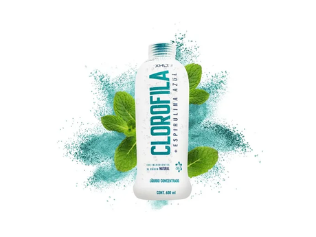 Clorofila + Espirulina Azul Líquido con ingredientes de origen natural