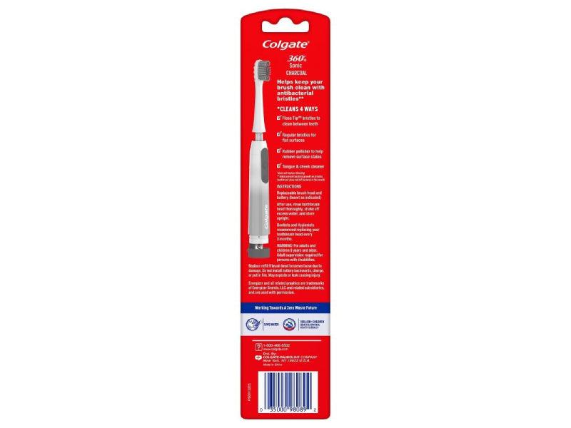 Colgate 360 Sonic Charcoal - Tienda Naturista Pronapresa - Activado, Aliento, belleza, Blanqueador, Carbón, Cepillo de dientes, Cepillo dental, Colgate, Cuidado Personal, Dental, Dientes, Limpieza, Sarro, sonic, Sónico, teeth, White, whitening