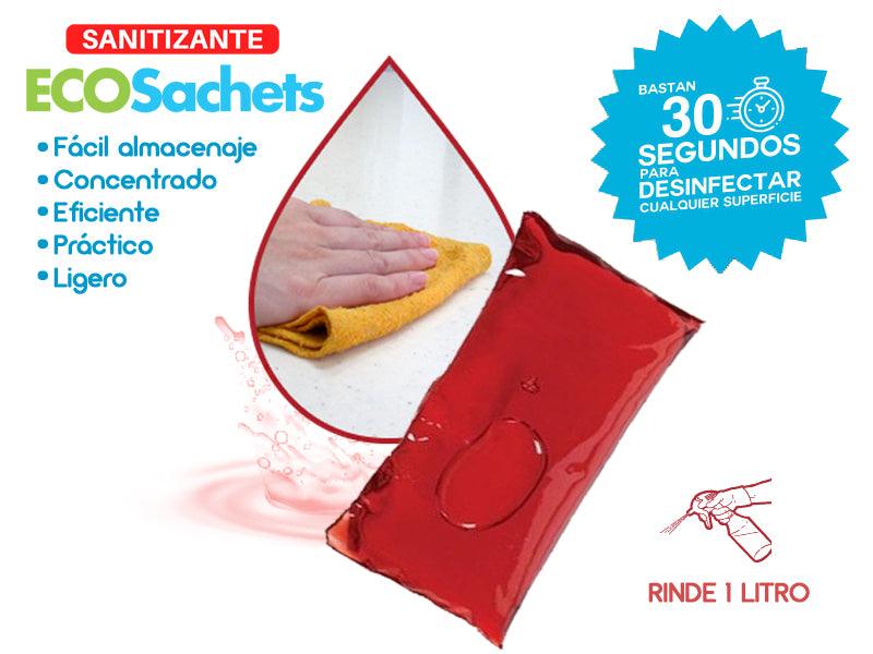 EcoSachets Sanitizante Concentrado (Paq. 2 L.) - Tienda Naturista Pronapresa - antivirus, coronavirus, covid, covid-19, Desinfectante, ecosachets, germinicida, sanitizante, virus