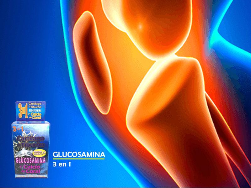 Glucosamina 3 en 1 Reforzado con Ajo - Tienda Naturista Pronapresa - Ajo, allium sativum, Analgésico, Antiinflamatorio, Artritis, Calcio de Coral, cartilago de tiburon, cartilagos, cartílago, Complementos Alimenticios, Glucosamina, Huesos, Magnesio, Metil Sulfonil Metano (MSM), MSM, Ortiga, Osteoartritis, Osteoporosis, Reuma, Reumas, Reumatismo, Sistema Articular, Sistema Óseo, Suplementos Alimenticios, Urtica, Urtica Dioica, Vitamina C, Vitamina D, Vitamina D3