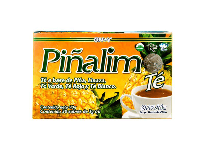 Té Piñalim (2 Cajas / 60 sobres) - Tienda Naturista Pronapresa - Adelgazar, Antiinflamatorio, Antioxidante, antioxidantes, arteriosclerosis, Bajar de peso, Complementos Alimenticios, Control de peso, desinflamatorio, desintoxicacion, Desintoxicador, Desintoxicante, Detox, diabetes, digestión, diurético, Estomacal, Estomago, Estreñimiento, linaza, Mayoreo, metabolismo, Perder peso, Peso, Piña, Sistema Digestivo, sistema nervioso, Te blanco, Te rojo, Te verde