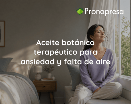 Aceite botánico terapéutico para ansiedad y falta de aire | Pronapresa