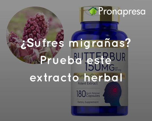 ¿Sufres de migrañas? Descubre cómo el extracto herbal de butterbur puede ayudarte a reducir los episodios de forma natural y efectiva.