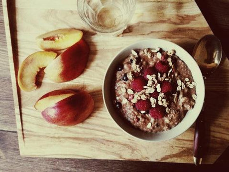 Avena con manzanas y miel