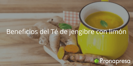 Beneficios del té de jengibre con limón - Tienda Naturista Pronapresa - Bienestar, Consejos, Dato Curioso, Medicina Tradicional, Naturopatía, Nutrición, Salud