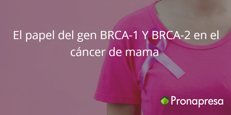 El papel del gen BRCA-1 y BRCA-2 en el cáncer de mama - Tienda Naturista Pronapresa - Bienestar, Consejos, Cáncer, Cáncer de mama, Salud