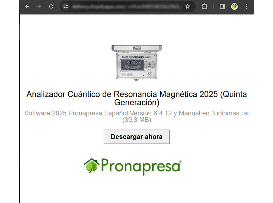 Link de descarga de software Analizador Cuántico de Resonancia Magnética 2025 (Soft. Versión 6.4.12)