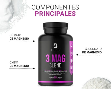 Ingredientes principales 3 Mag Blend B Life