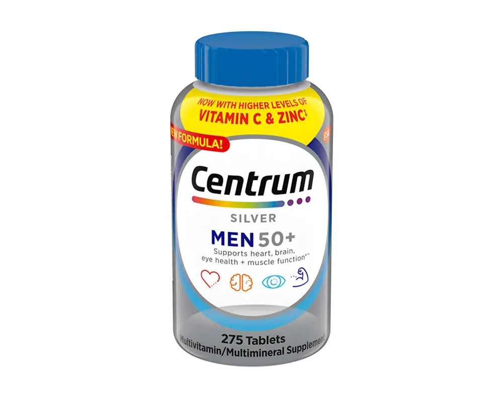 Centrum Silver Men 50+ 275ct Función Cerebral Apoya la salud del cerebro en los hombres mayores