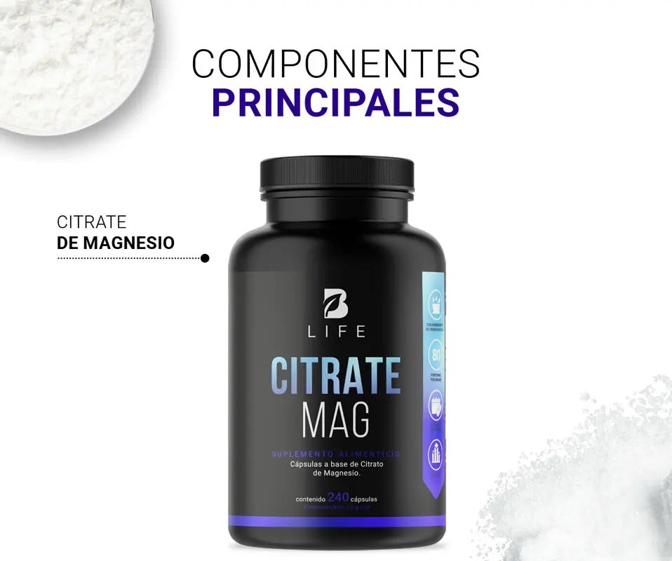 Ingredientes del Citrate Mag B Life | Citrato de Magnesio