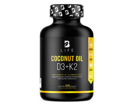 Coconut Oil D3+K2 B Life | Aceite de Coco, Vitamina D3 y K2