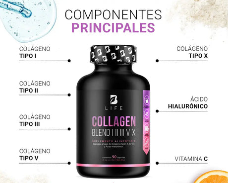 Ingredientes del Colágeno Hidrolizado B Life 