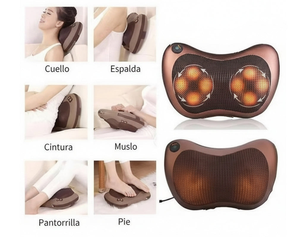 Funciones de masaje de Almohada Masajeadora Multifunción Shiatsu