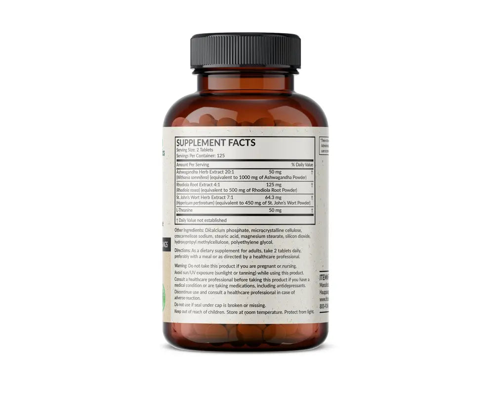 Chill Pill + Ashwagandha, Rhodiola, St. John’s Wort, & L-Theanine 2000 MG Futurebiotics Mejora de la atención y claridad mental