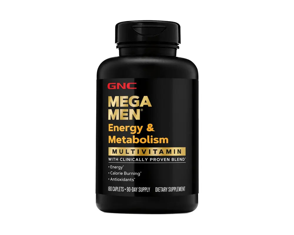 GNC Mega Men Energy and Metabolism Multivitamin Apoya el metabolismo energético