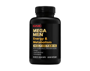 GNC Mega Men Energy and Metabolism Multivitamin Apoya el metabolismo energético