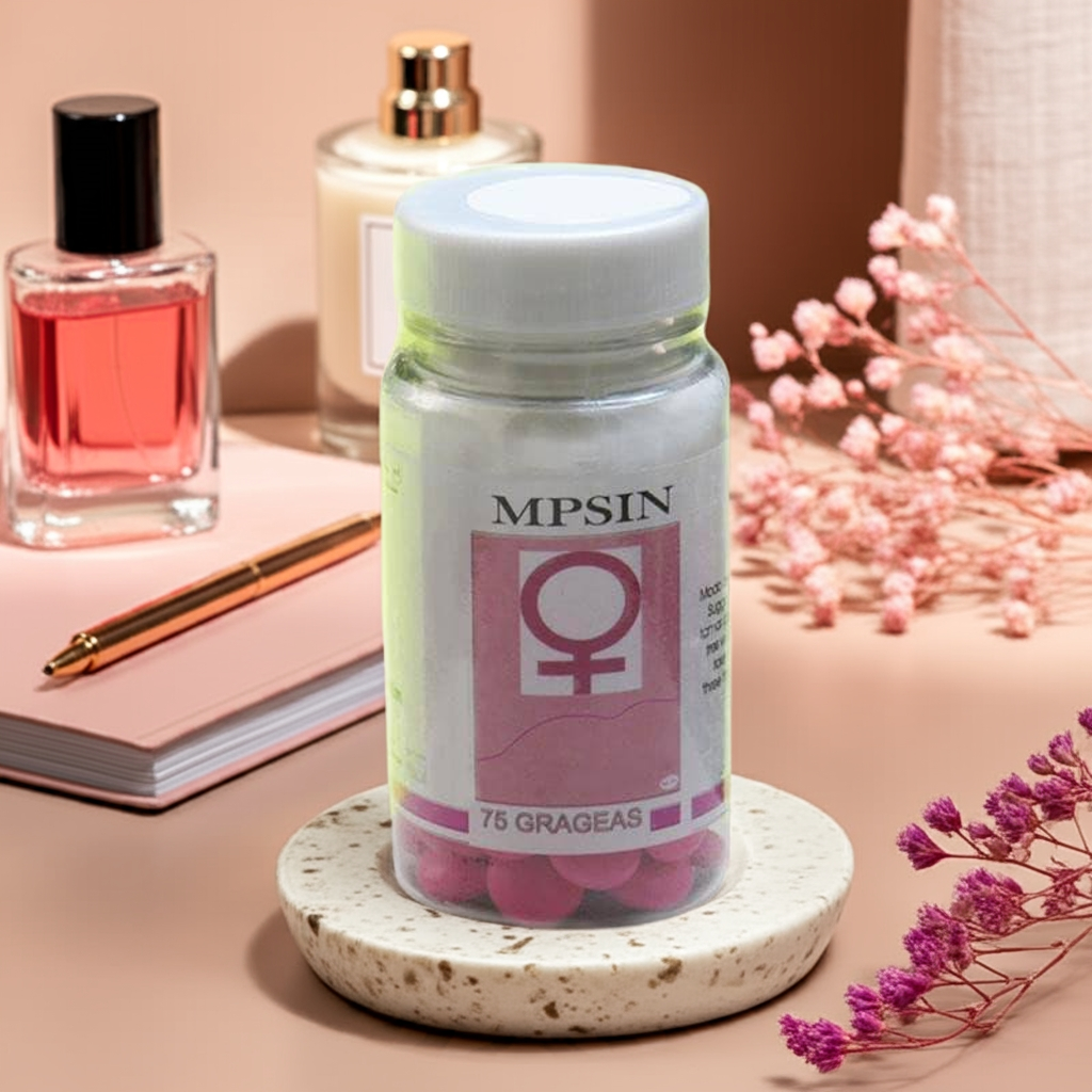 MPSIN es un suplemento formulado para acompañar a la mujer en distintas etapas de su vida hormonal. Su enfoque está orientado a fortalecer el sistema reproductor femenino y proteger la salud ósea, mientras brinda apoyo en momentos clave como el síndrome premenstrual y la menopausia.