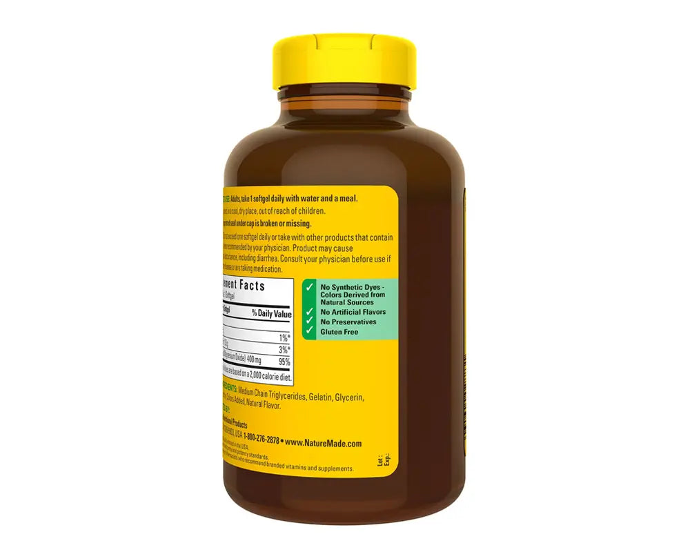 Magnesium 400 mg Nature Made Salud cardíaca