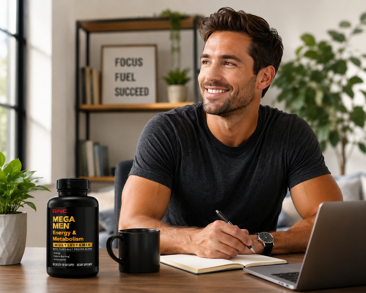 GNC Mega Men Energy and Metabolism Multivitamin Aporta antioxidantes poderosos