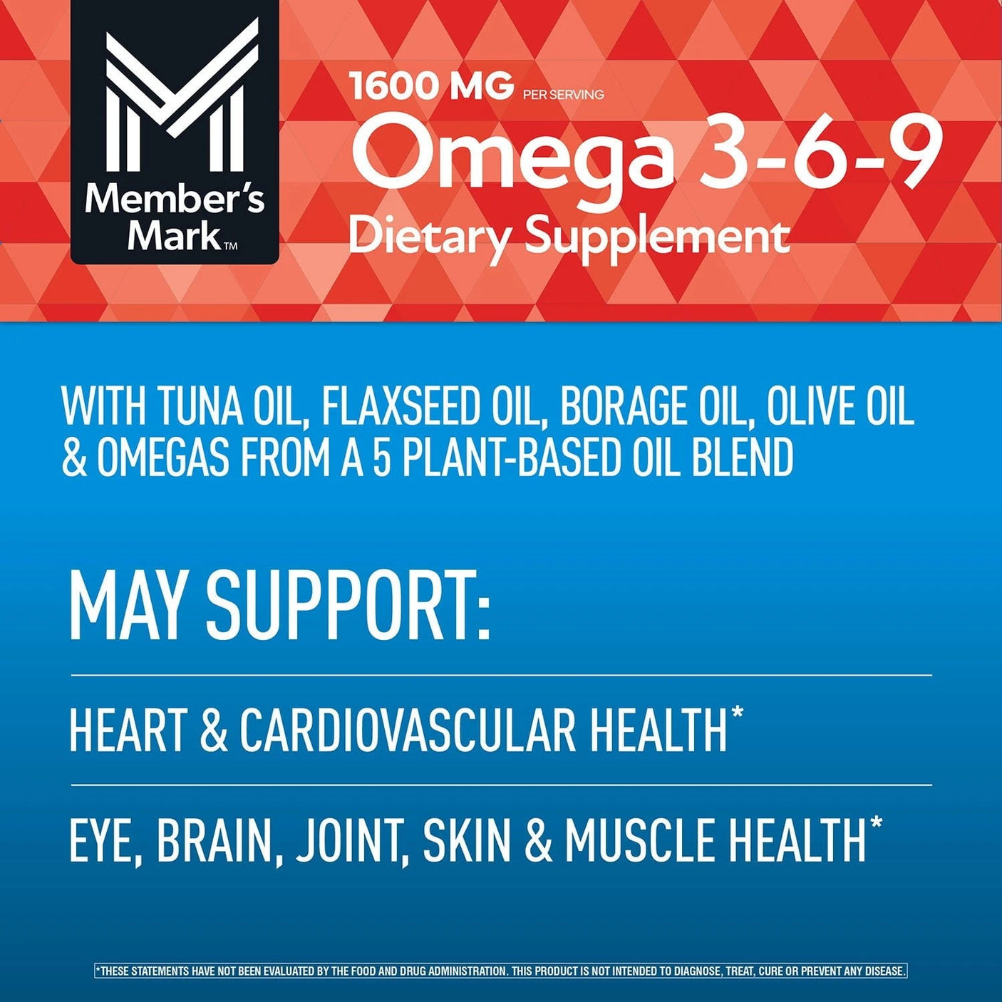 Omega 3-6-9 Member's Mark Tuna Oil 300 Función nerviosa saludable