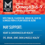 Omega 3-6-9 Member's Mark Tuna Oil 300 Función nerviosa saludable