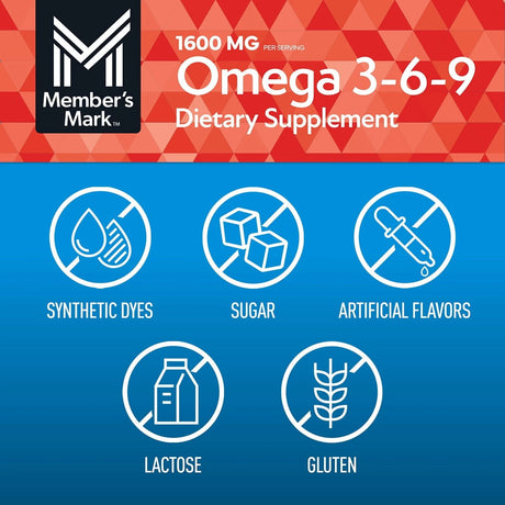 Omega 3-6-9 Member's Mark Tuna Oil 300 Mejora la salud en general Soporte antiinflamatorio