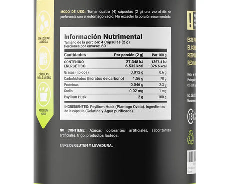 Psyllium Husk Fiber B Life | Fibra de Cáscara de Psyllium Regula los niveles de azúcar en sangre