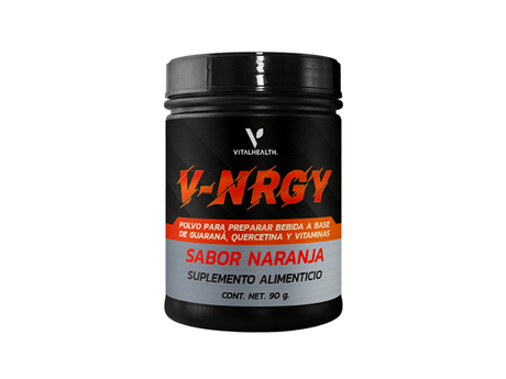 V-NRGY de VitalHealth Global reduce la ansiedad, el estrés y promueve la producción de serotonina y dopamina en tu cuerpo, aumentando la energía y resistencia física