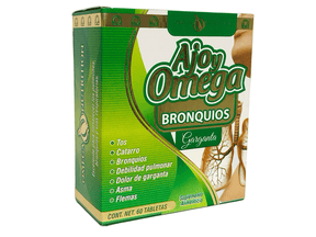 Ajo y Omega Bronquios - Tienda Naturista Pronapresa - Ajo, Ajo y Omega, alergias, analgésicas, Analgésico, asma, bacterias, bronquios, bronquitis, bugambilia, catarro, Complementos Alimenticios, Cuautecomate, dolor, Dolor de garganta, Dolores, eucalipto, flemas, Flor de anacahuite, garganta, gordolobo, gripa, infecciones, inflamacion, omega, omega 3, presion arterial, productos naturales, pulmonaria, pulmones, sauco, sistema respiratorio, Suplementos Alimenticios, tabachin, tos, virus