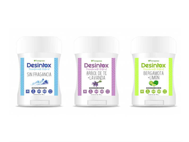 Desintox Desodorante Natural para hombre, mujer y niños