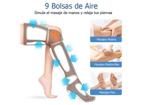 características y beneficios Botas de Compresión de Aire para Presoterapia Unisex